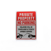 Custom chinese 2019 red and white metal outdoor parking alarm warning sign board system